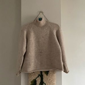 Vintage J. Crew Mock Neck Sweater 100% Wool